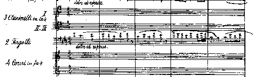 Staffs for Clarinet, Fagot and Cornette